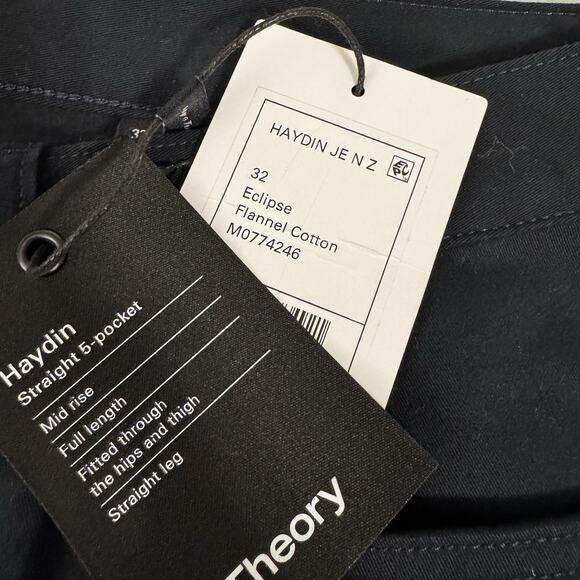 Theory Haydin Eclipse Blue Mens 32/32 Pants made in Turkey - Picture 2 of 9